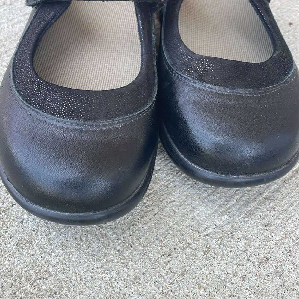 SAS Step Out Tripad Comfort Black Leather Mary Jane Flat Shoes Women's Size 7 WW - Picture 3 of 6